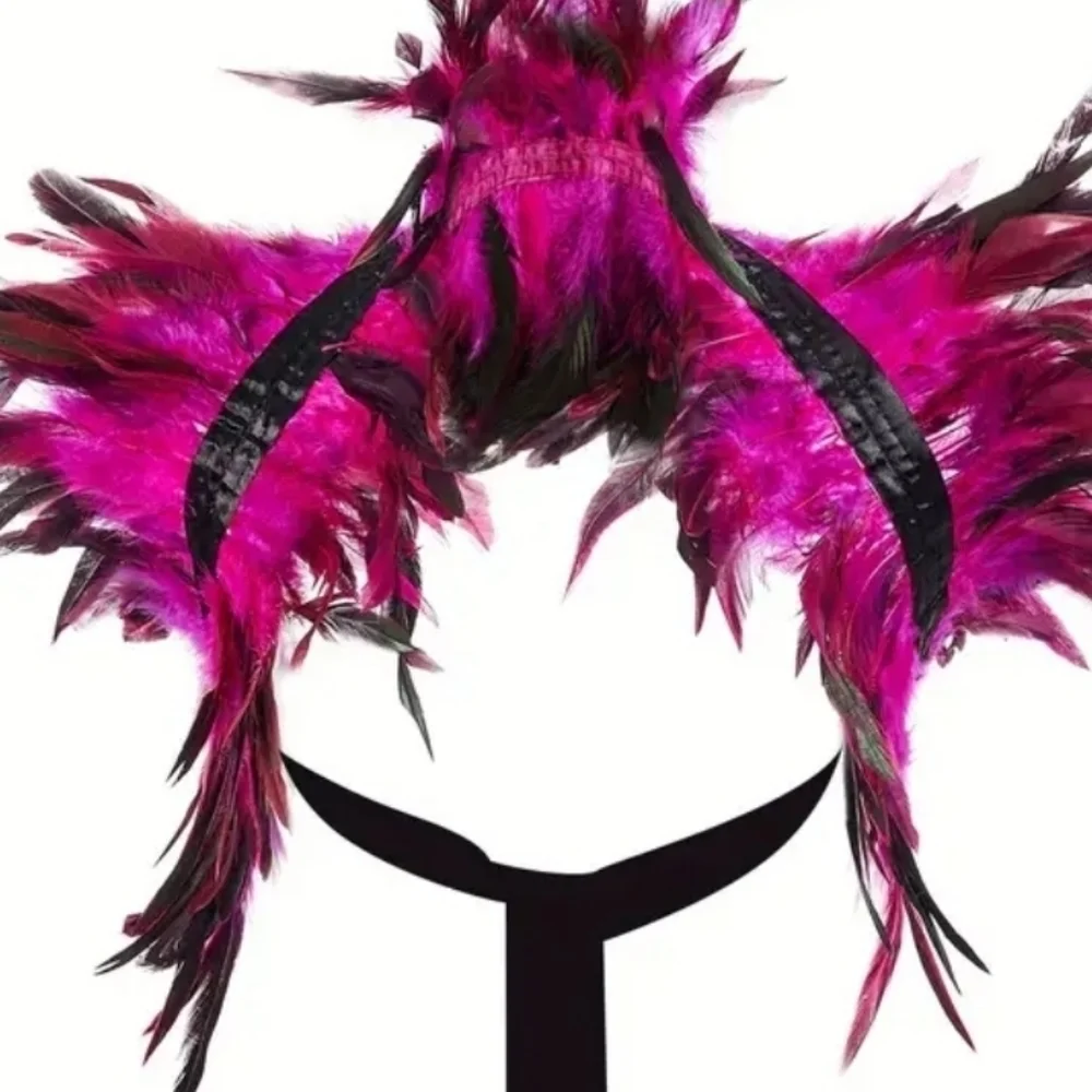 SET !! Gothic Feather Shoulder Wrap w Feather Wrist Wraps PG